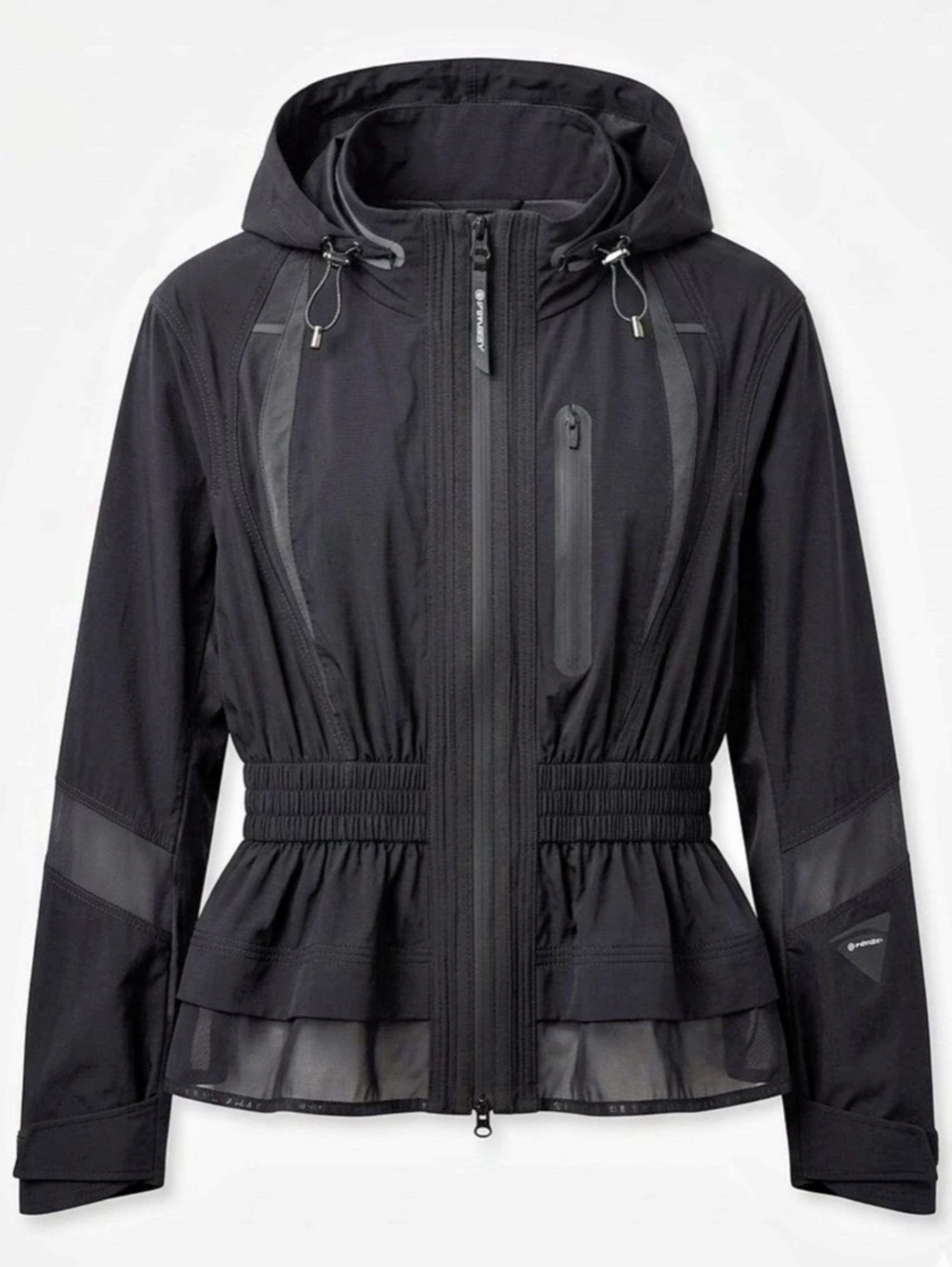 Fenggy Lunar Contour Jacket Women's Black Hooded Utility Jacket.